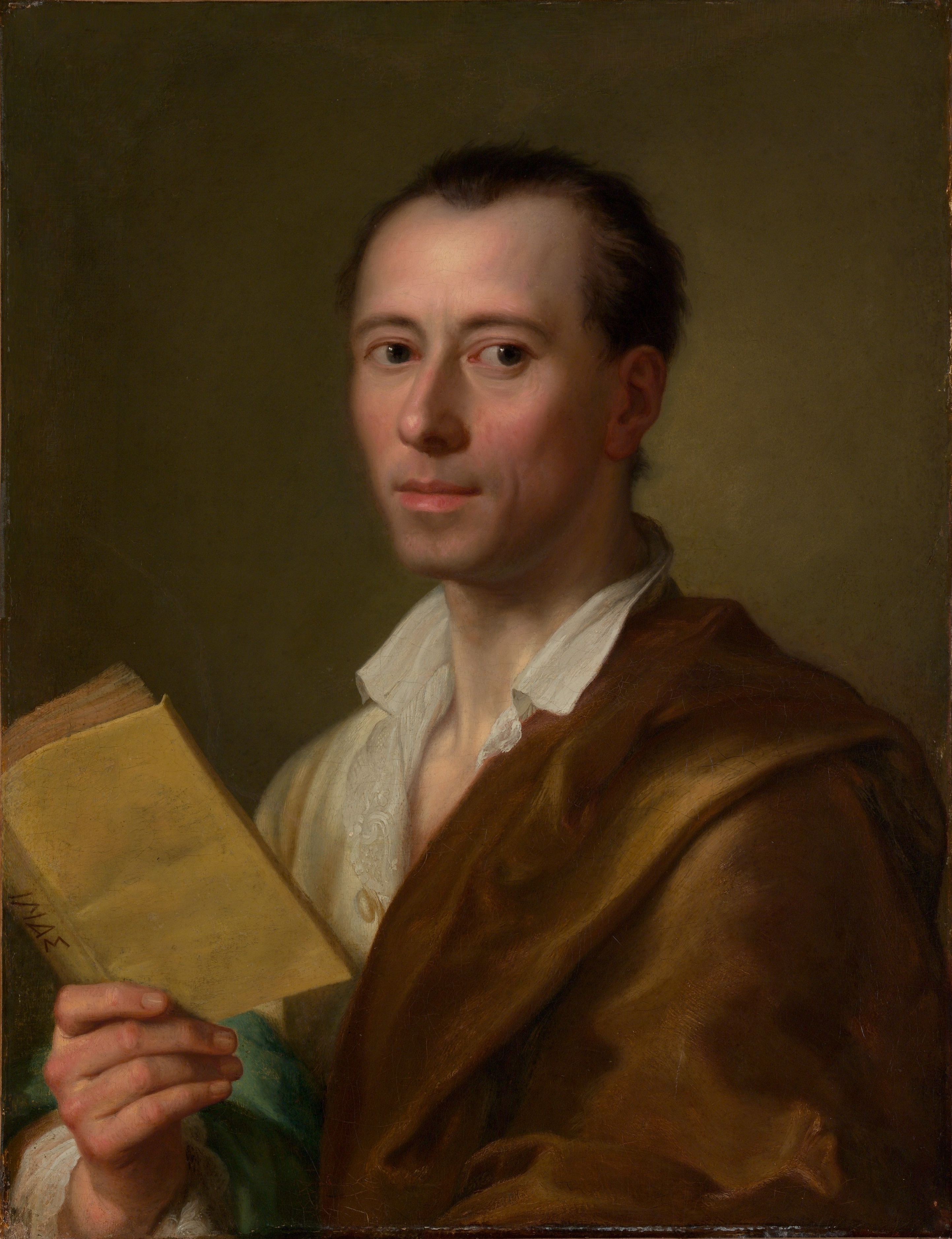 Johann Joachim Winckelmann mit der Ilias in der Hand Gemalt von Anton Raphael Mengs kurz nach 1755