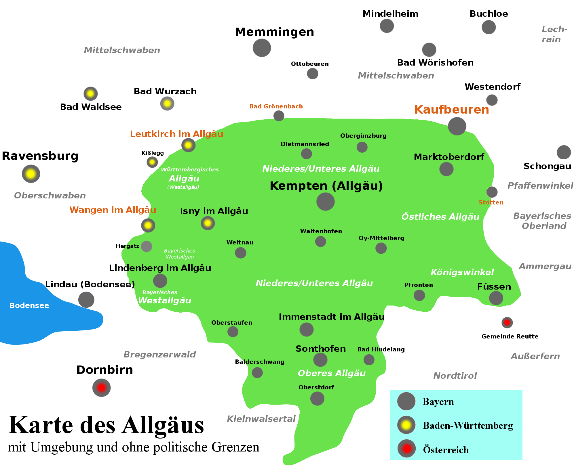 bayern allgäu landkarte Allgau Wikipedia bayern allgäu landkarte