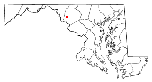 Location of Middletown, Maryland