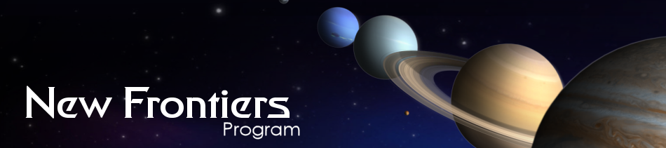 Header of the New Frontiers program website, as of January 2016.[1]