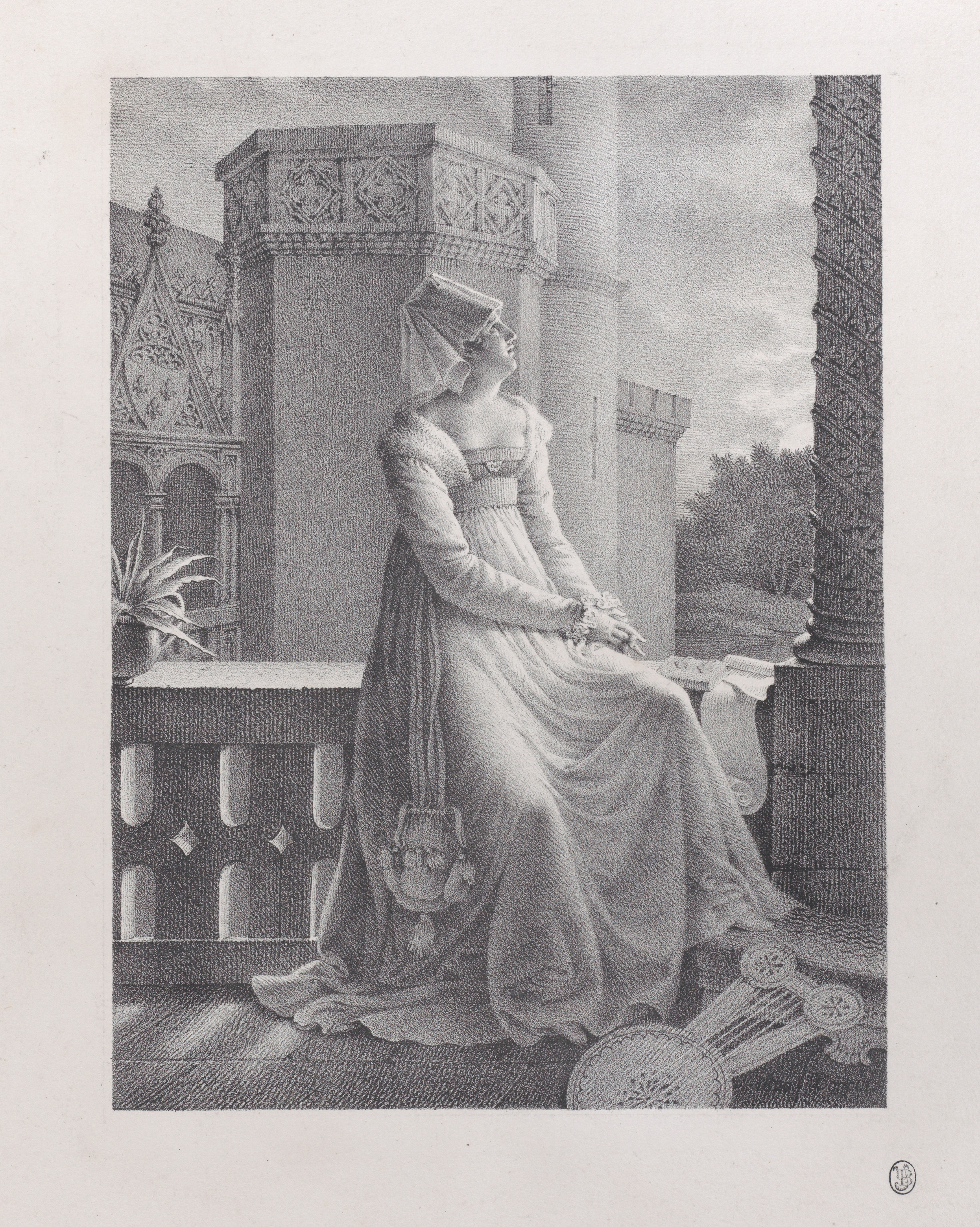 Portrait of Christine de Pisan seated on a balcony MET DP884301.jpg