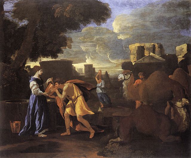 File:Rebecca Quenching the Thirst of Eliezer at the Well by Nicolas Poussin (1629, priv.coll).jpg