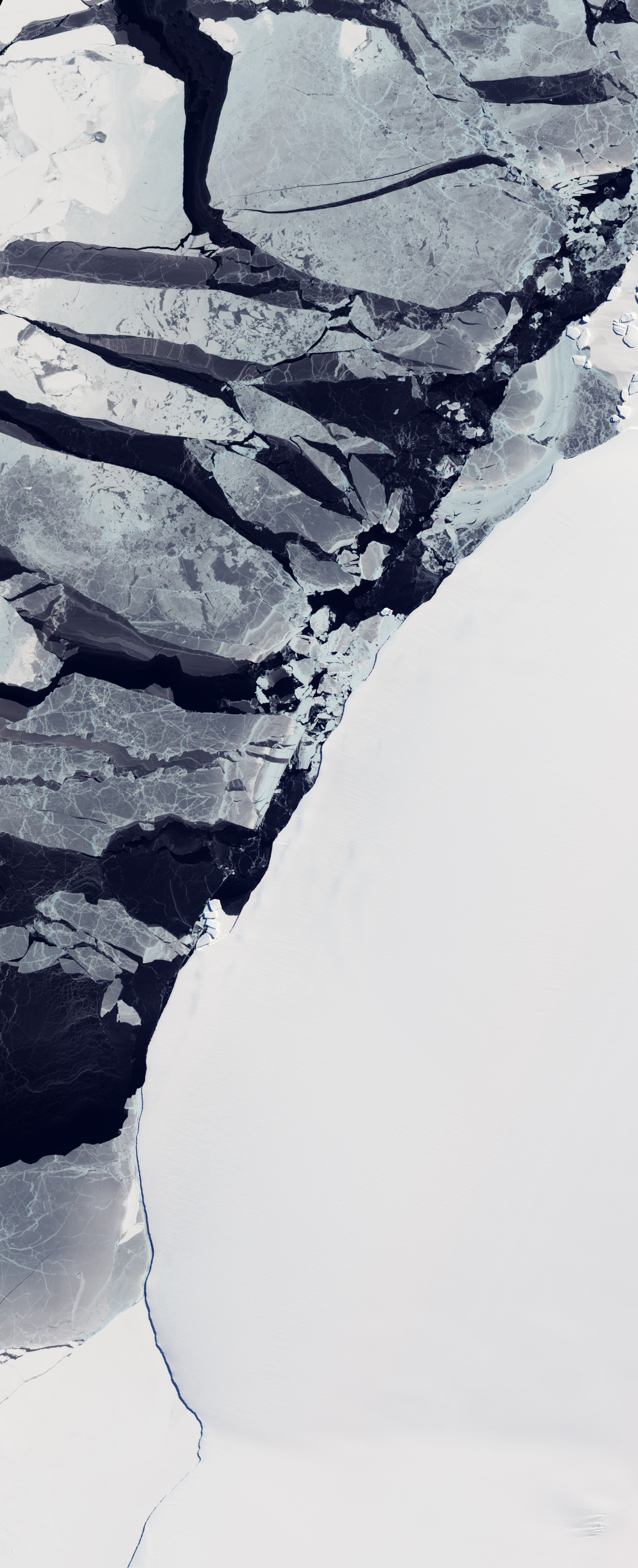 Image of a variety of ice types off the coast of East Antarctica.