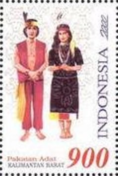 File:Stamp of Indonesia - 2000 - Colnect 261358 - Regional Costumes - West Kalimantan.jpeg
