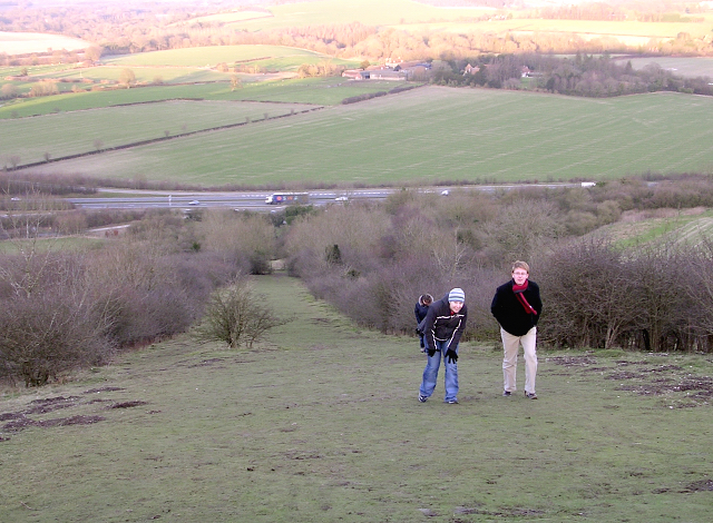 The modern ascent to Beacon Hill iron-age hillfort, Burghclere - geograph.org.uk - 25260