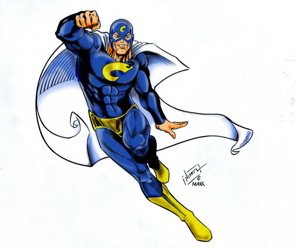 Marx Superman Superhero Comic Book Figure Light Blue 