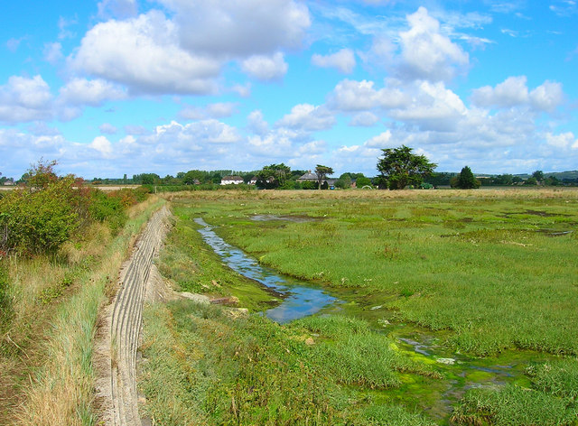 Embankment, Chidham Creek - geograph.org.uk - 227843