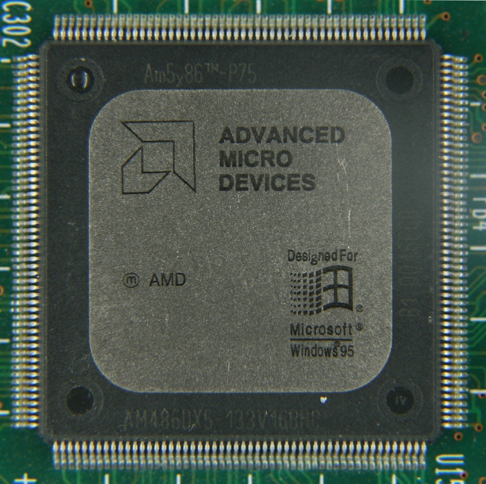 Rare collectible Am5x86-P75 AMD AM486DX5-133W16BHC Chip 