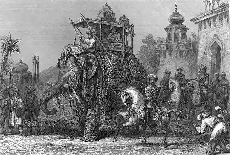 File:The Nana Sahib with his escort, leaving Lucknow to meet the rebel force advancing from Malwa,".jpg