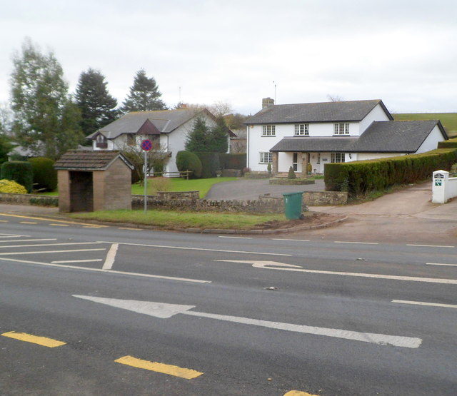 File:Two houses and a bus shelter, Penhow, Newport - geograph.org.uk - 2806135.jpg