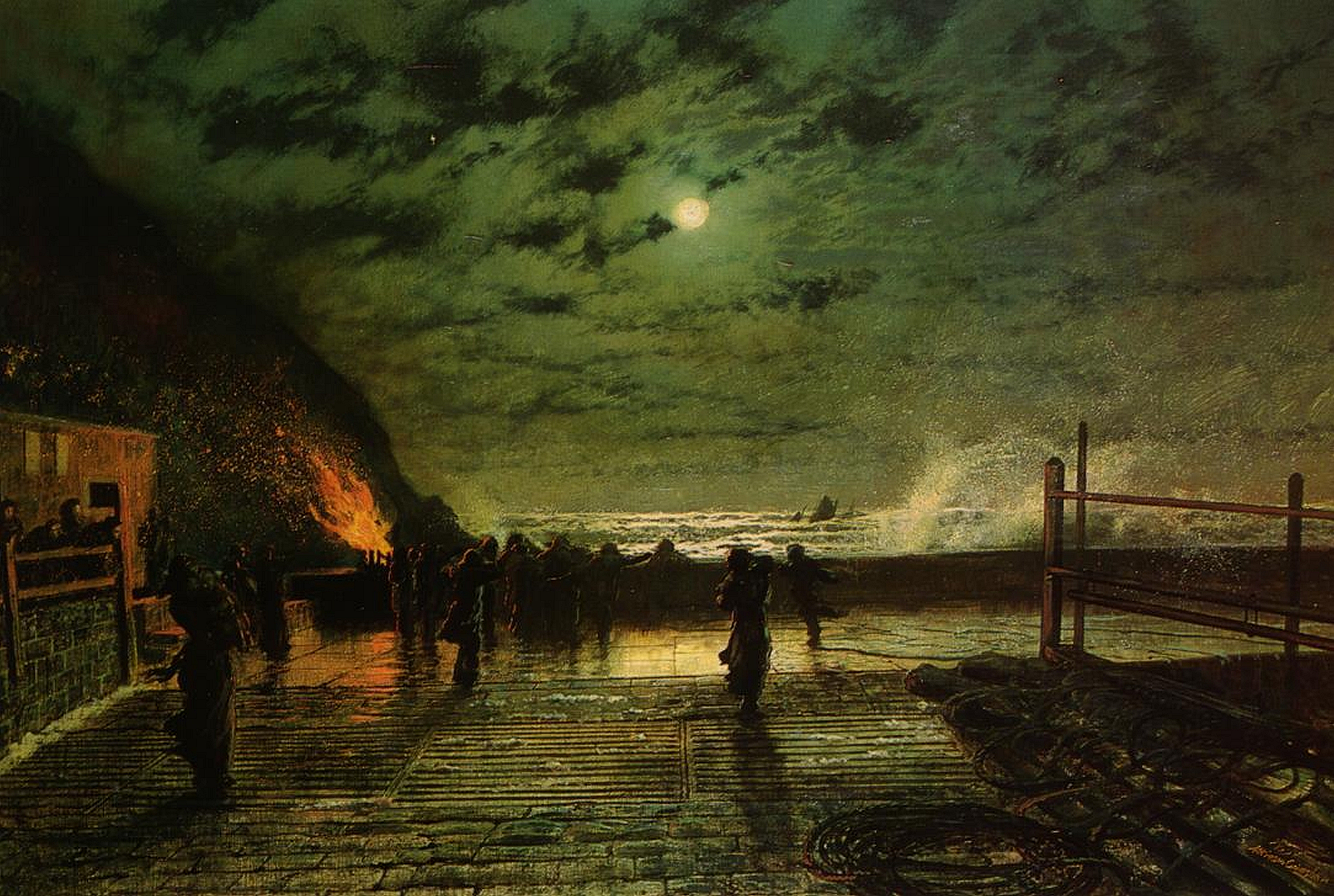 File:Grimshaw, John Atkinson - In Peril - 1879.jpg - Wikimedia Commons