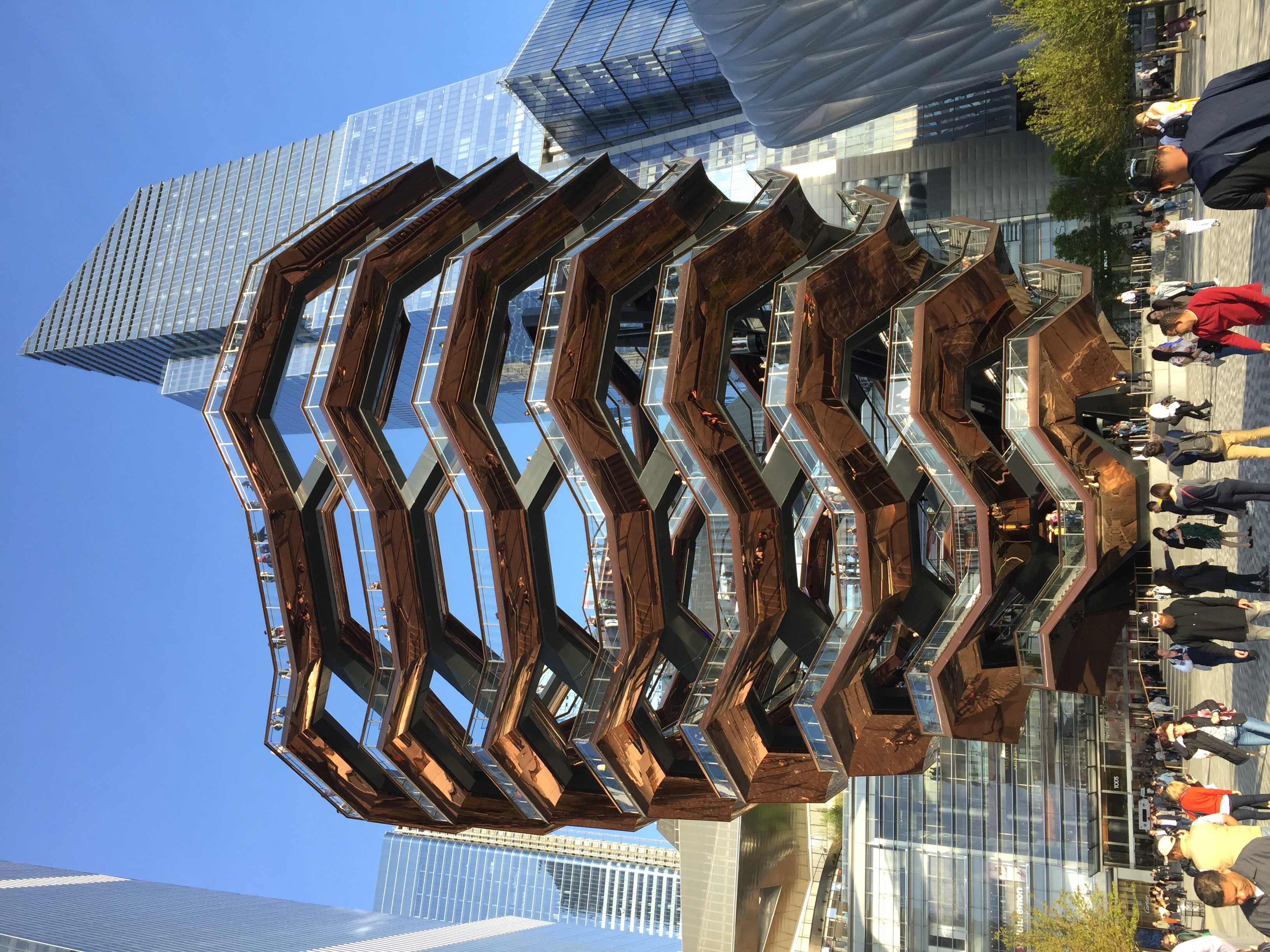 Image of the Vessel, an interactive artwork structure in New York City’s Hudson Yards