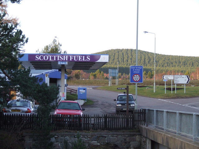 File:Taken from Carrbridge new bridge towards junction - geograph.org.uk - 330341.jpg