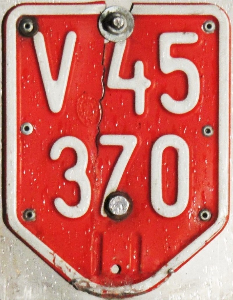Kreidler Zündapp etc. Nummernschild von 1975 DKW Moped Kennzeichen