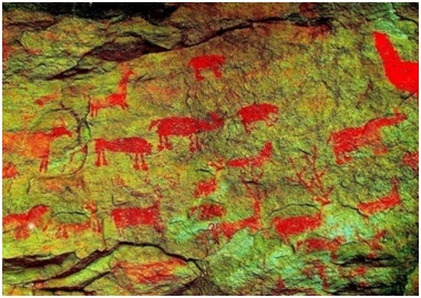 File:Ambadevi Rock Painting - Animal zoo.jpg