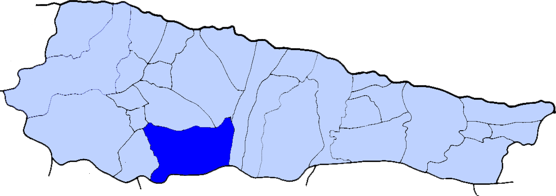 Localización de Caldueño en el Concejo de Llanes