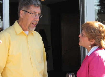 File:Charles Krebs and Dawn Bazely at Judy Myers' retirement celebration in 2007 (cropped).jpg