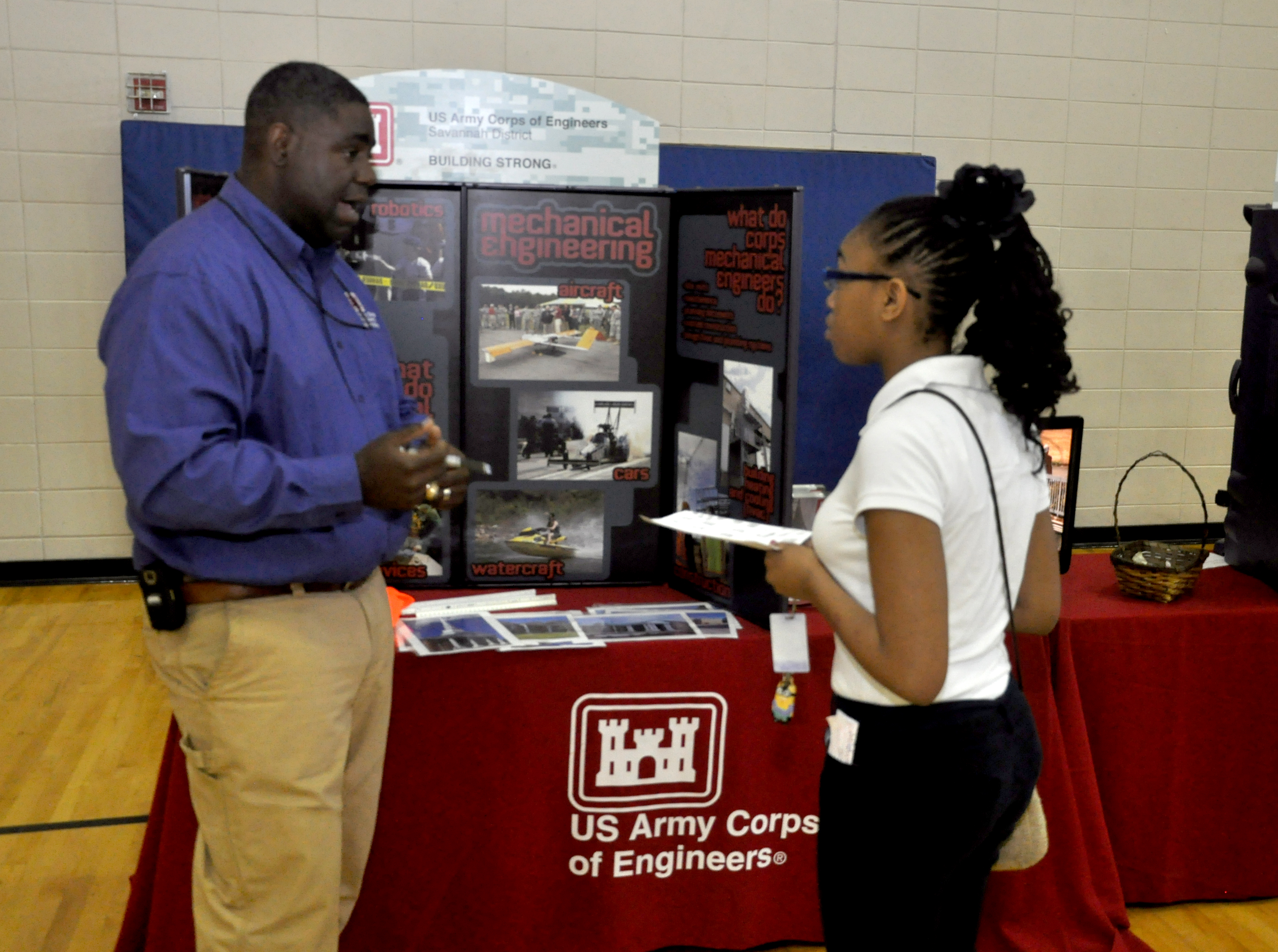 pursue STEM careers (13994680143).jpg MIDWAY, Ga. - Members of the U.S. Army Corps of Engineers Savannah District participated in a STEM Career Expo at Midway