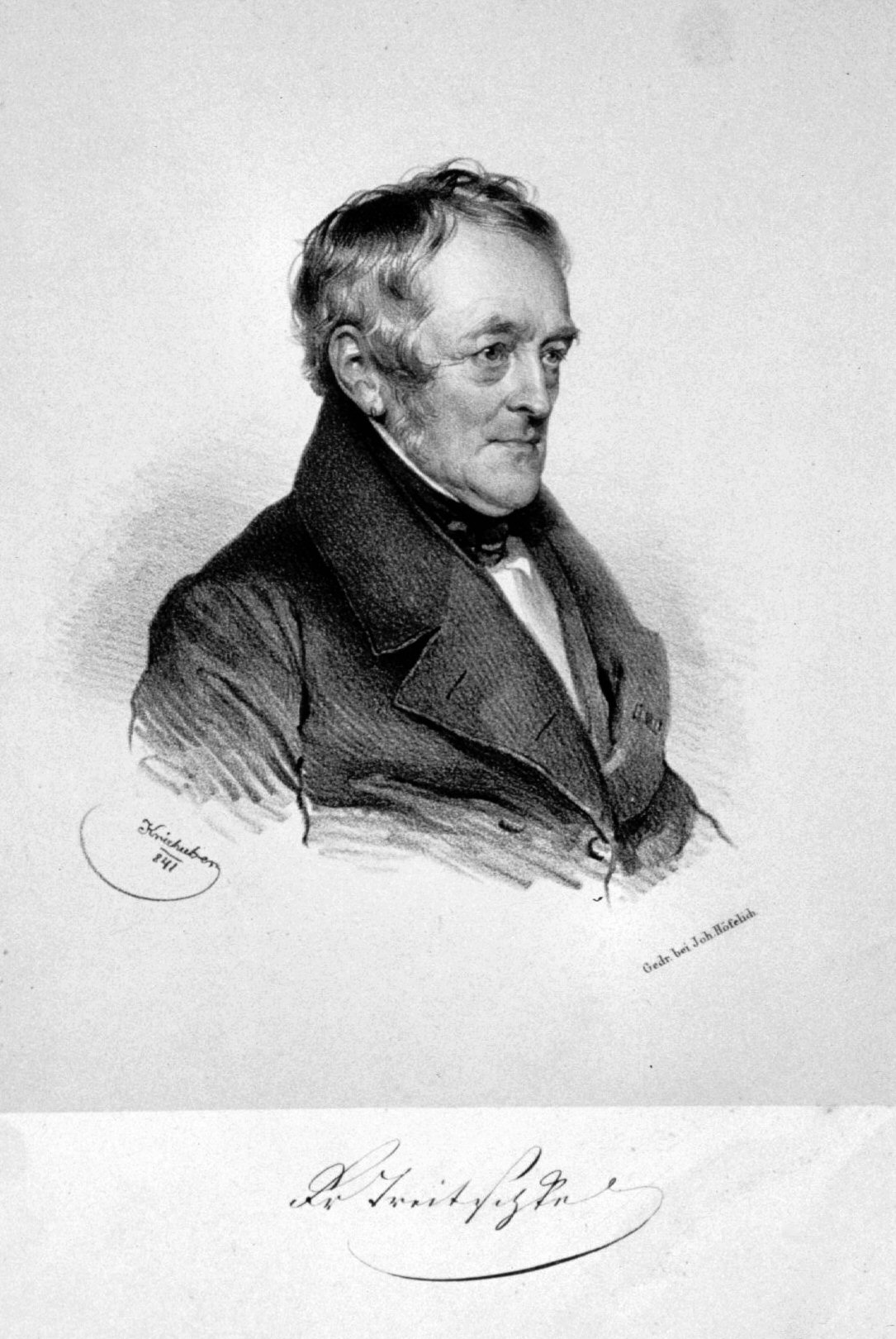 Georg Friedrich Treitschke, Lithographie von [[Josef Kriehuber