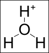 Structure de l'ion oxonium (sans la paire non liante)