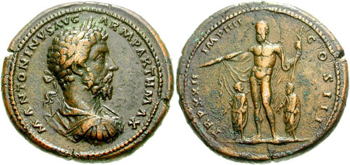 File:Marcus Aurelius, AE medallion, AD 168, Gnecchi II 52.jpg