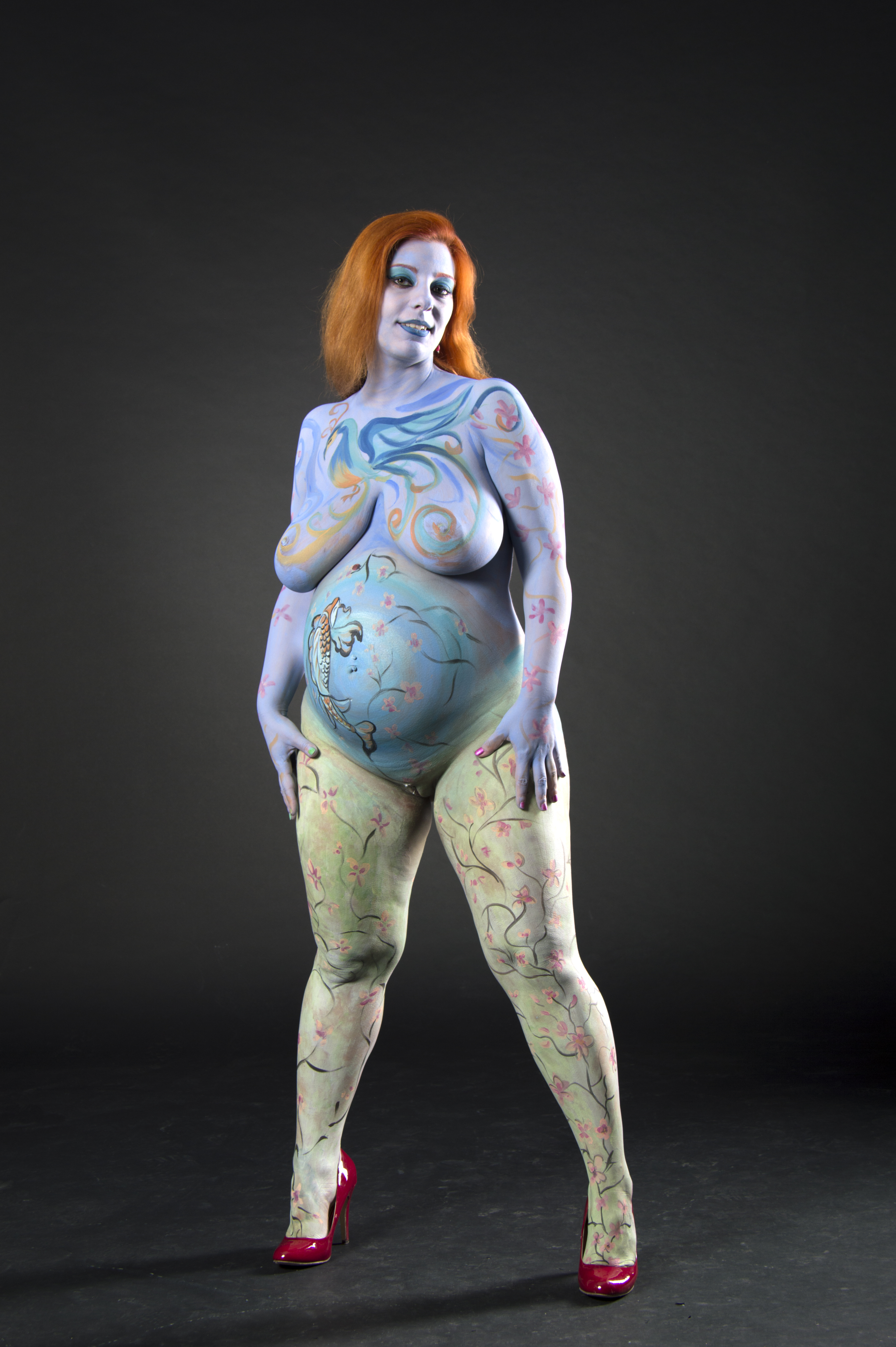 Bbw Body Paint Porn - Pregnant Body Painting Gallery | Sex Pictures Pass