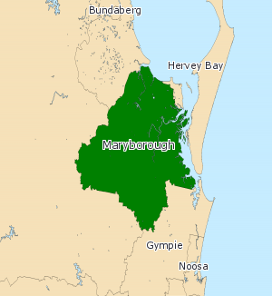 Electoral map of Maryborough 2008 QLD - Maryborough 2008.png