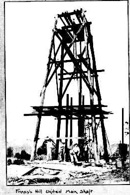 Main shaft of the Finney's Hill United, Silver Mine at Indooroopilly, 1921. From Trove http://nla.gov.au/nla.news-article22609050 Finney's Hill, Indooroopilly Silver Mine, 1921.png