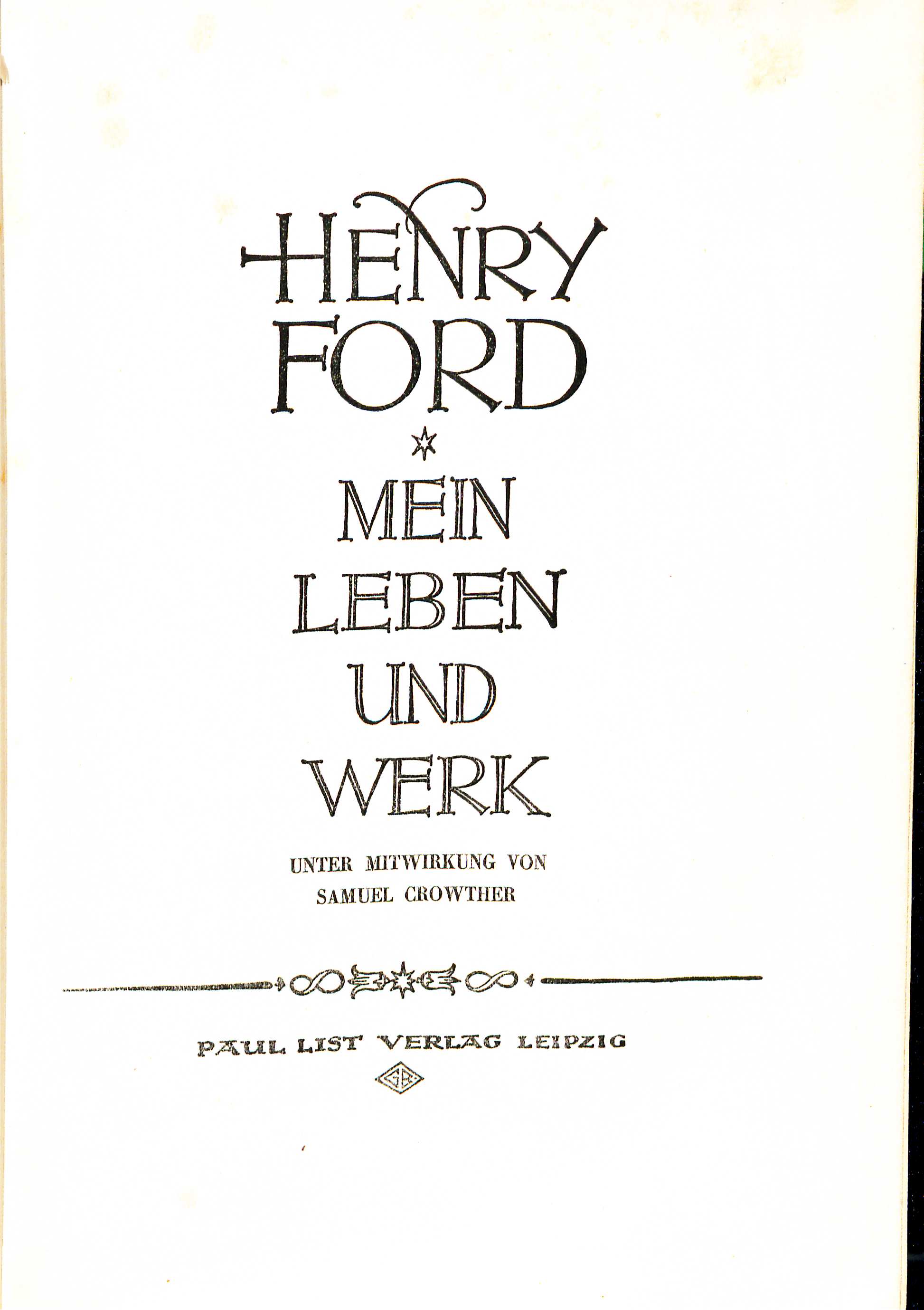 File:henry Ford Mein Leben Und Werk Einband.jpg - Wikimedia Commons