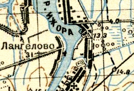 План деревни Лангелово. 1941 год