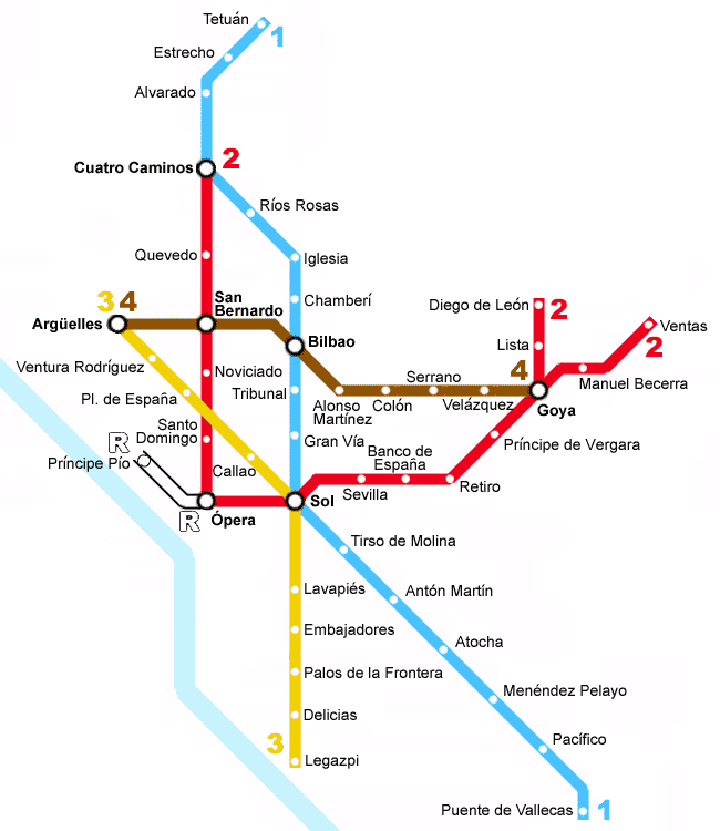 File Madrid Metro Map 1951 Png Wikimedia Commons