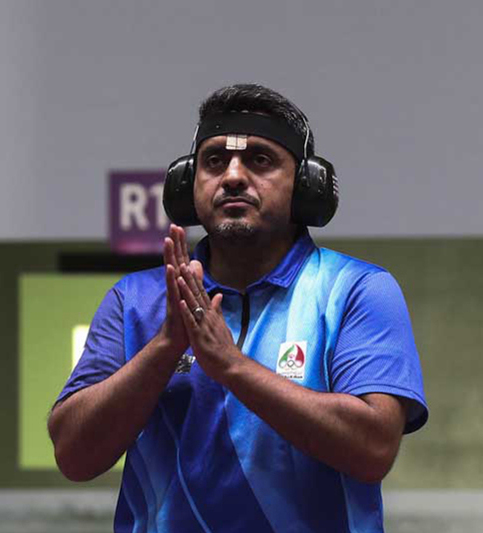 Foroughi at the [[Shooting at the 2020 Summer Olympics – Men's 10 metre air pistol|2020 Summer Olympics]]