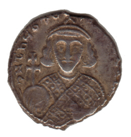 Predstava Teodosija III na vizantijskom novcu sa početka 8. veka