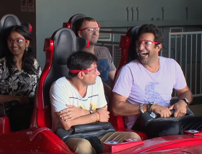 File:Wasim Akram in a rollercoaster.jpg