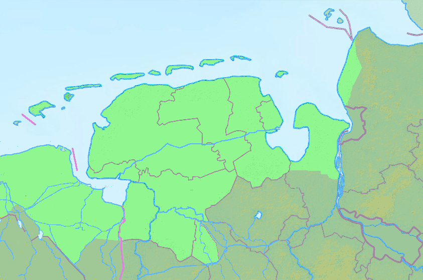 Backsteinbauwerke der Gotik/Verteilung zwischen Bremen und Groningen (Niedersachsen NW)