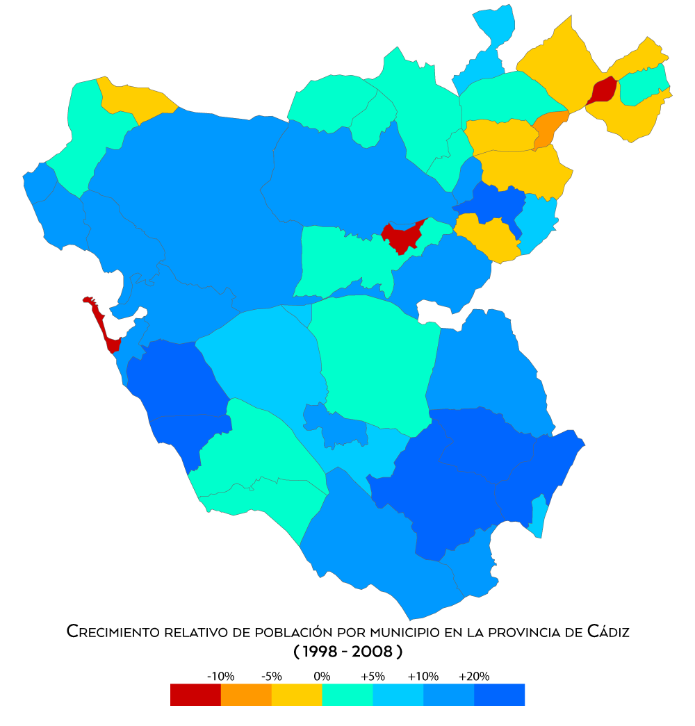 Кадис статистика. Провинция муниципалитет.