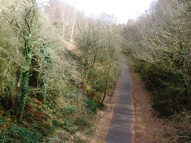 File:Cutting, on former Exmouth to Budleigh branch line - geograph.org.uk - 1179865.jpg