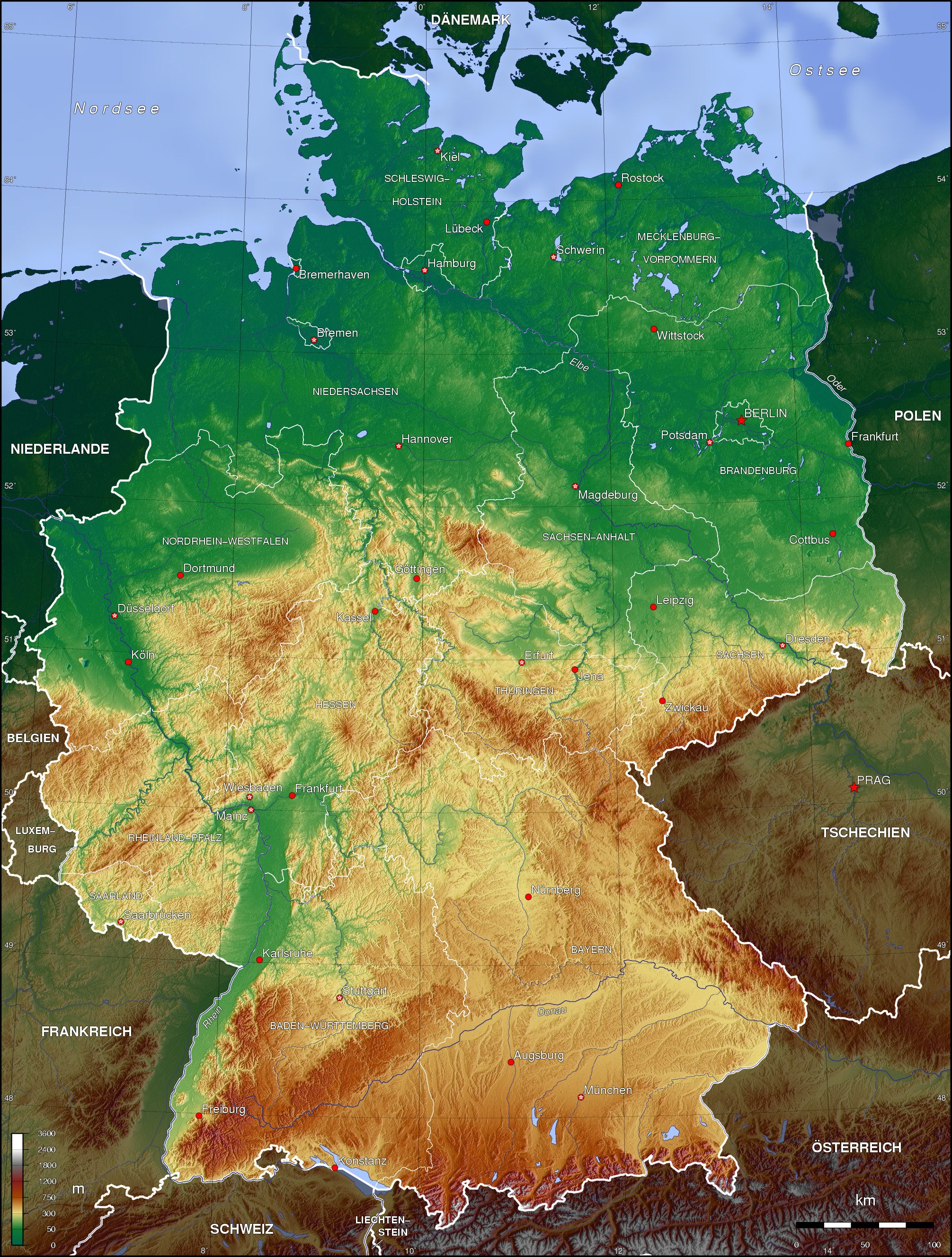 mapa geografico de alemania Geografía de Alemania   Wikipedia, la enciclopedia libre