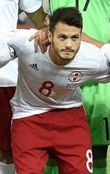 Qazaishvili with the Georgian national team in 2016. Geo Team (Qazaishvili).jpg