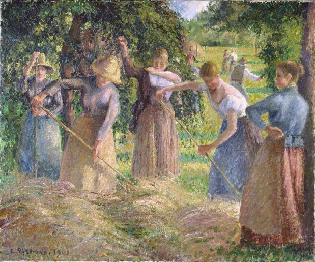 File:Hay Harvest at Éragny by Camille Pissarro 1901.png