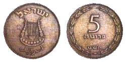 File:Israel 5 Prutah 1950 Obverse & Reverse.gif