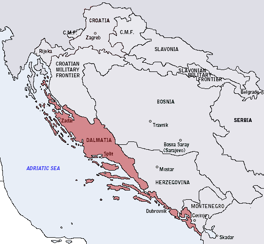 Kingdom Of Dalmatia 1868 