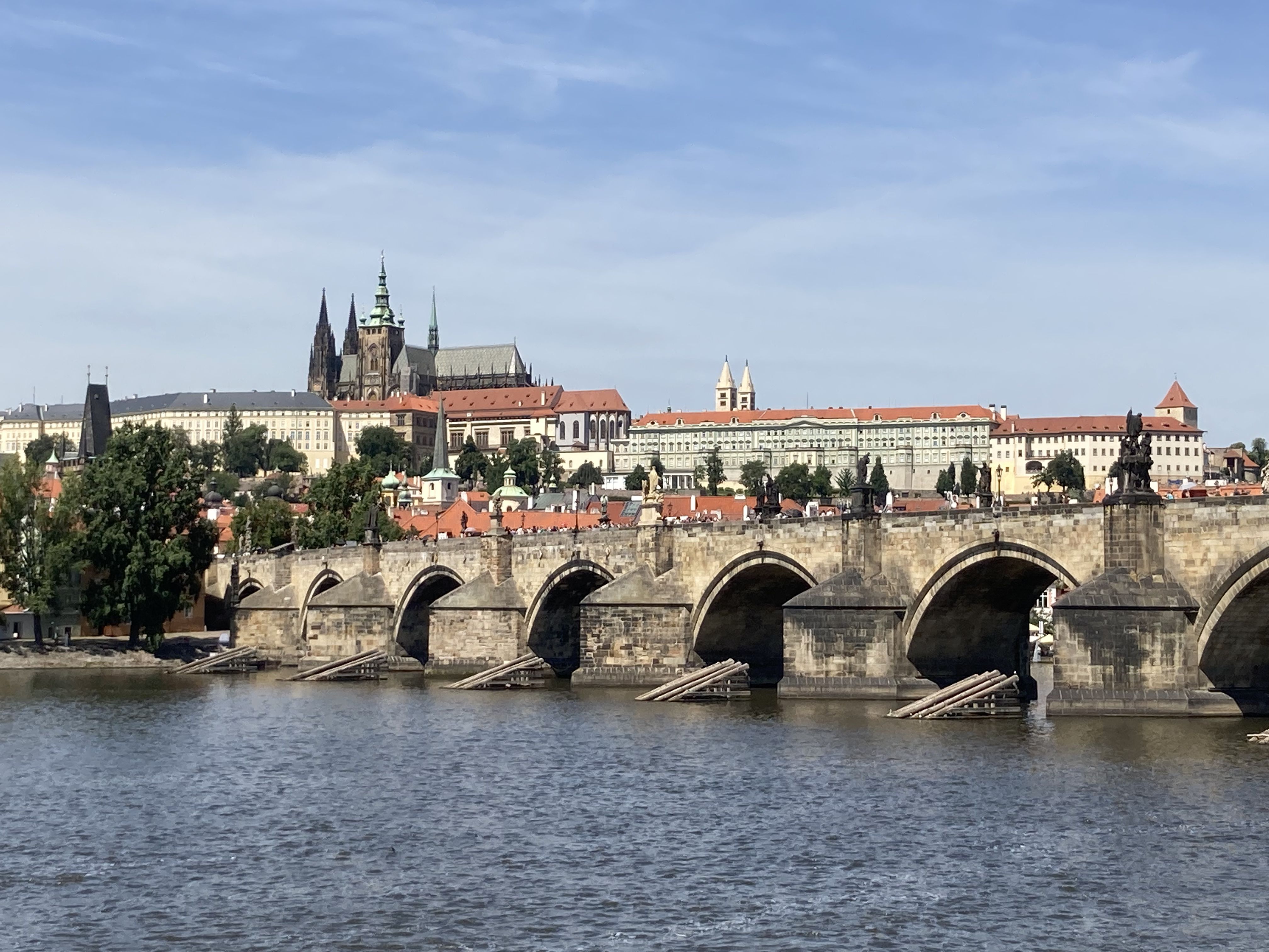 Prague Castle and Charles Bridge over Vltava.jpg