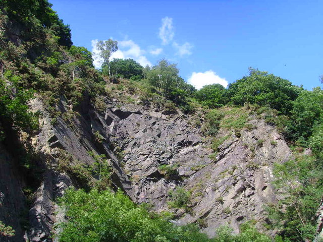 Rocky outcrop on the edge of the Wrekin - geograph.org.uk - 488003