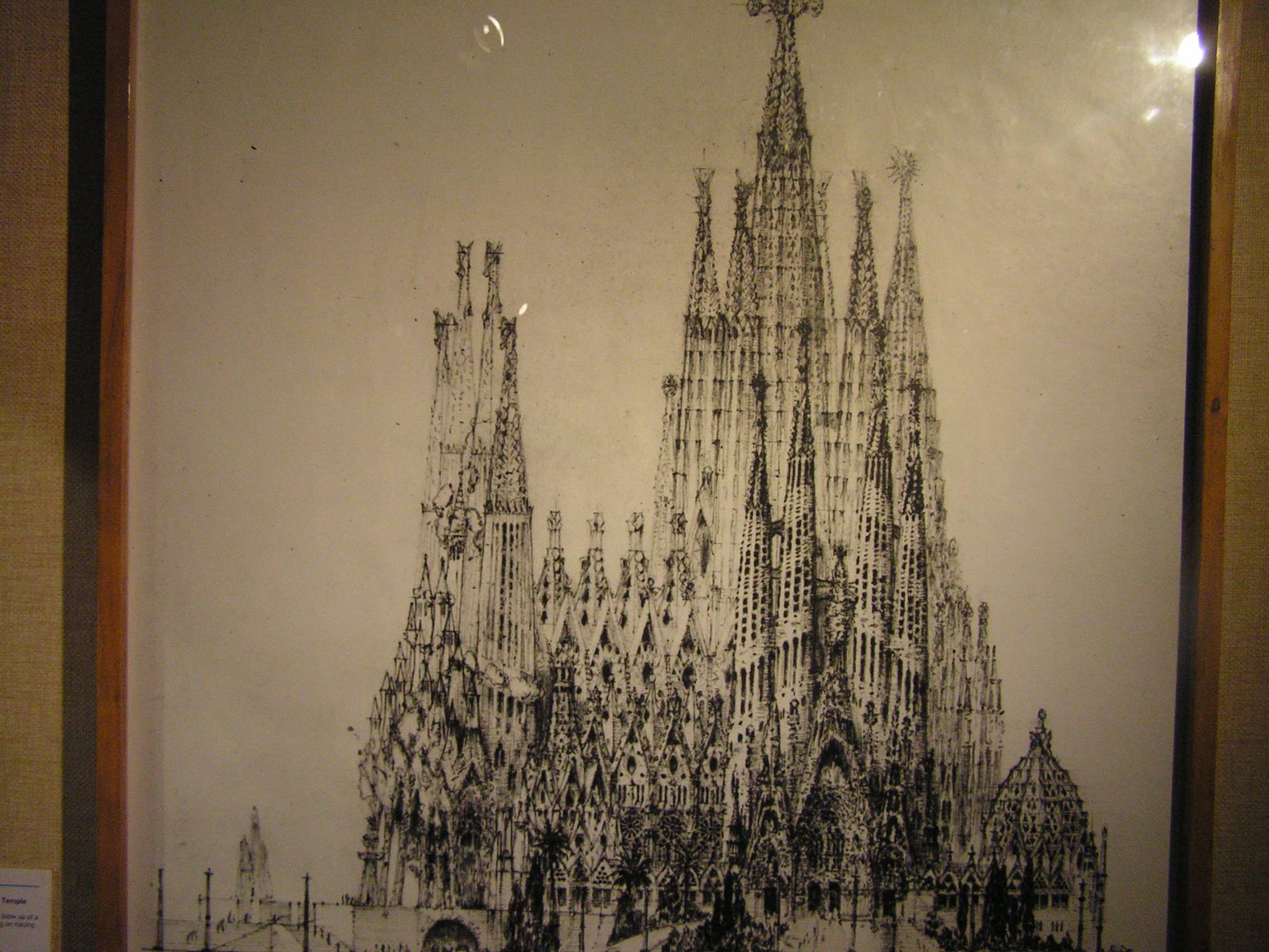 Барселона собор карандашом