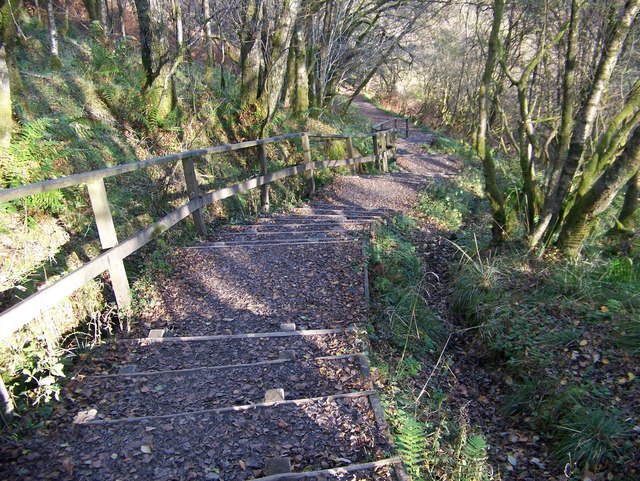 The footpath down to the Bracklinn Falls - geograph.org.uk - 1033074