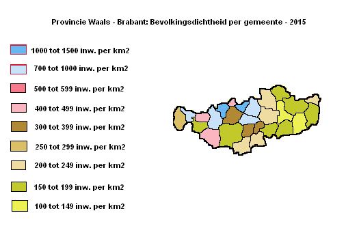 bevolkingsdichtheid Waals-Brabant