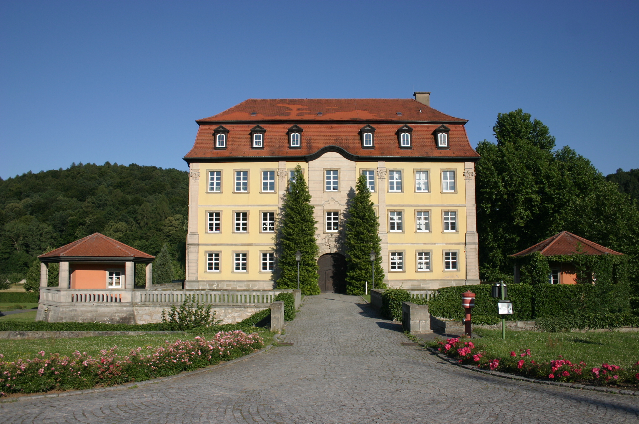 Westansicht Schloß Gleisenau