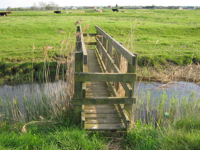 A footbridge in the Ham Marshes - geograph.org.uk - 1268856