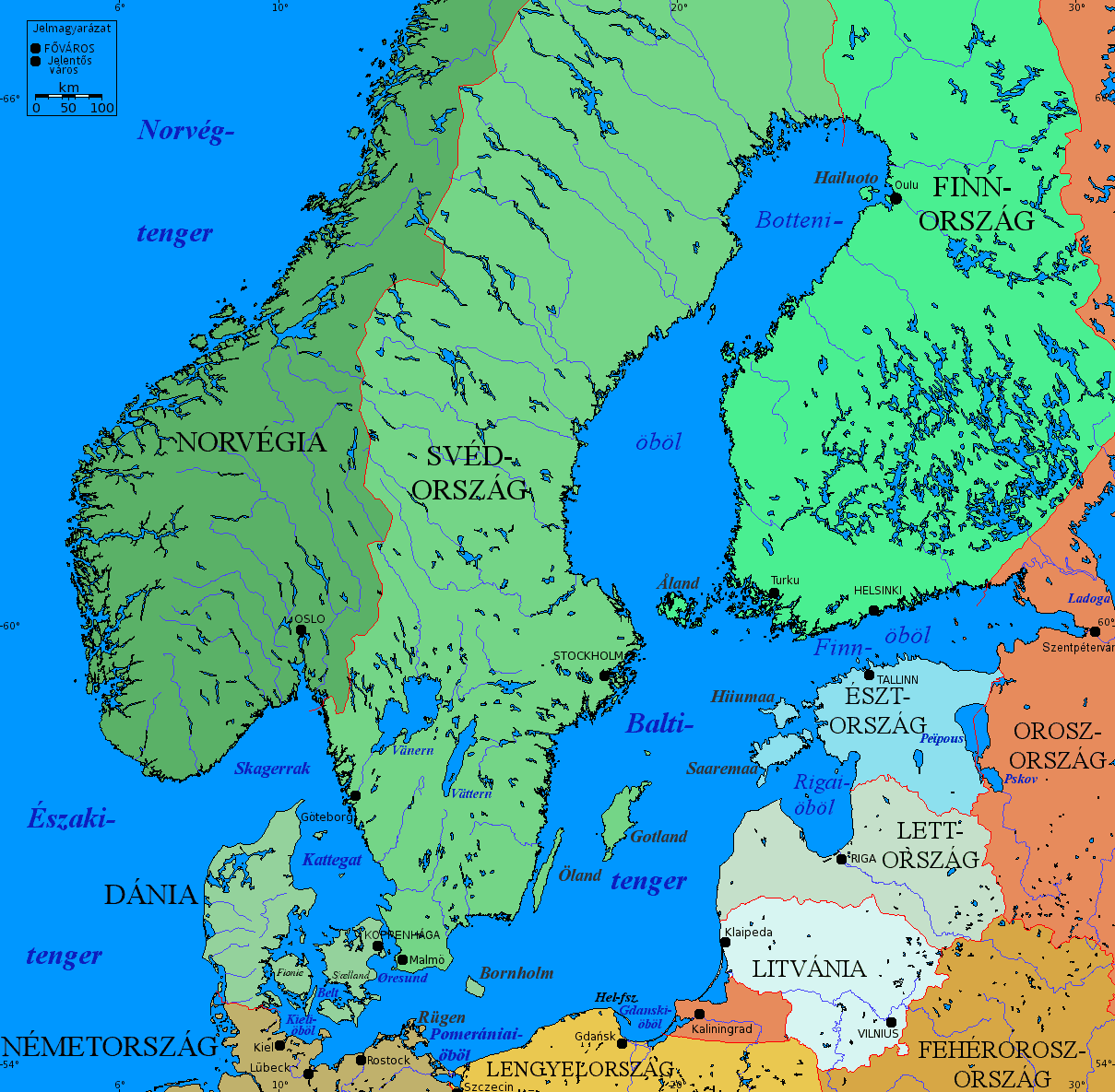 Балтийское море карта с городами